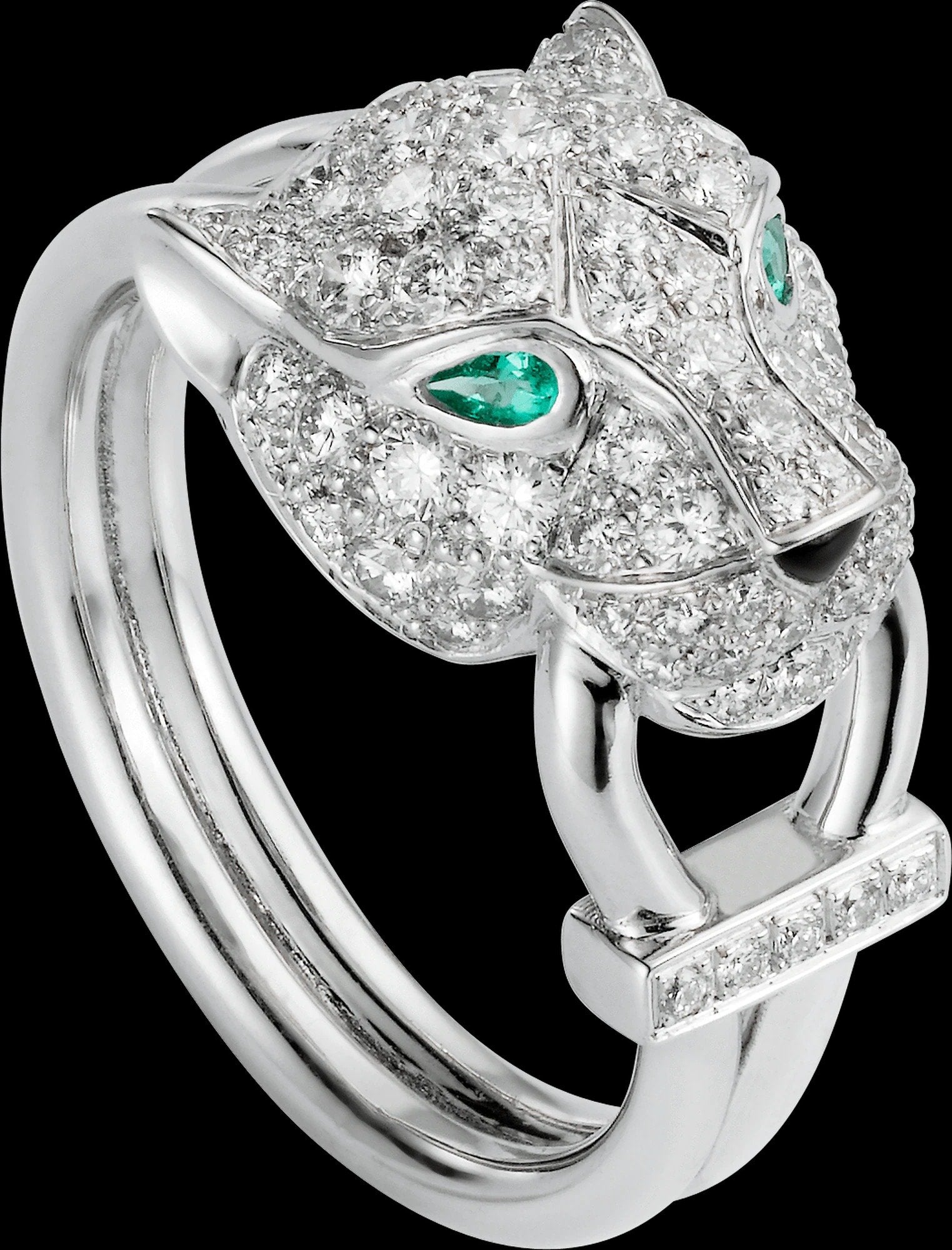 Kadir-Panthera Pavé Ring in White Gold