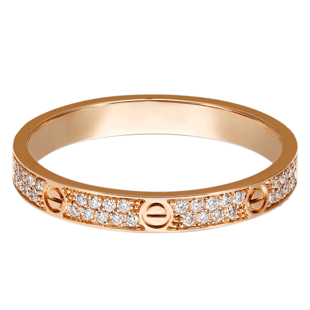 KADIR-LOVE RING, SM ROSE GOLD, DIAMONDS