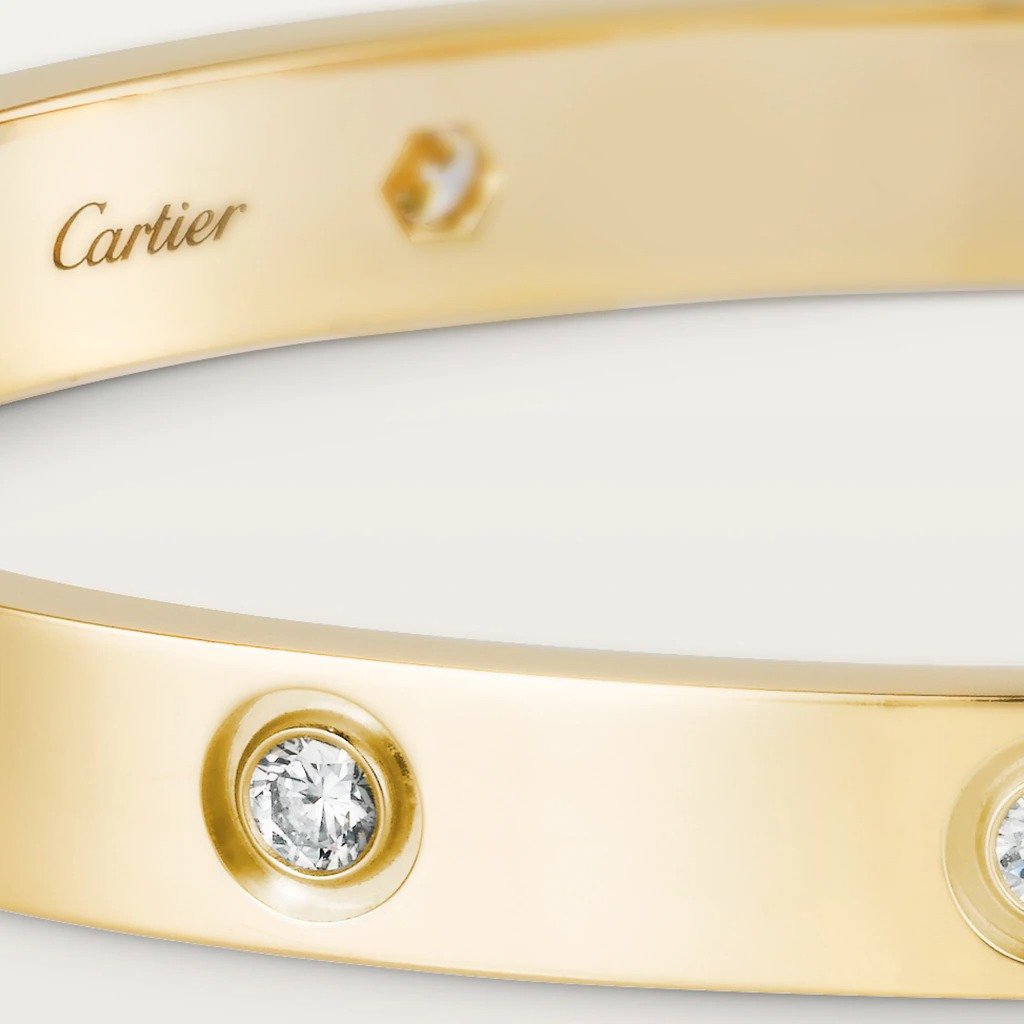 Kadir-LoveAmour Bracelet with 10 CZ, Yellow Gold