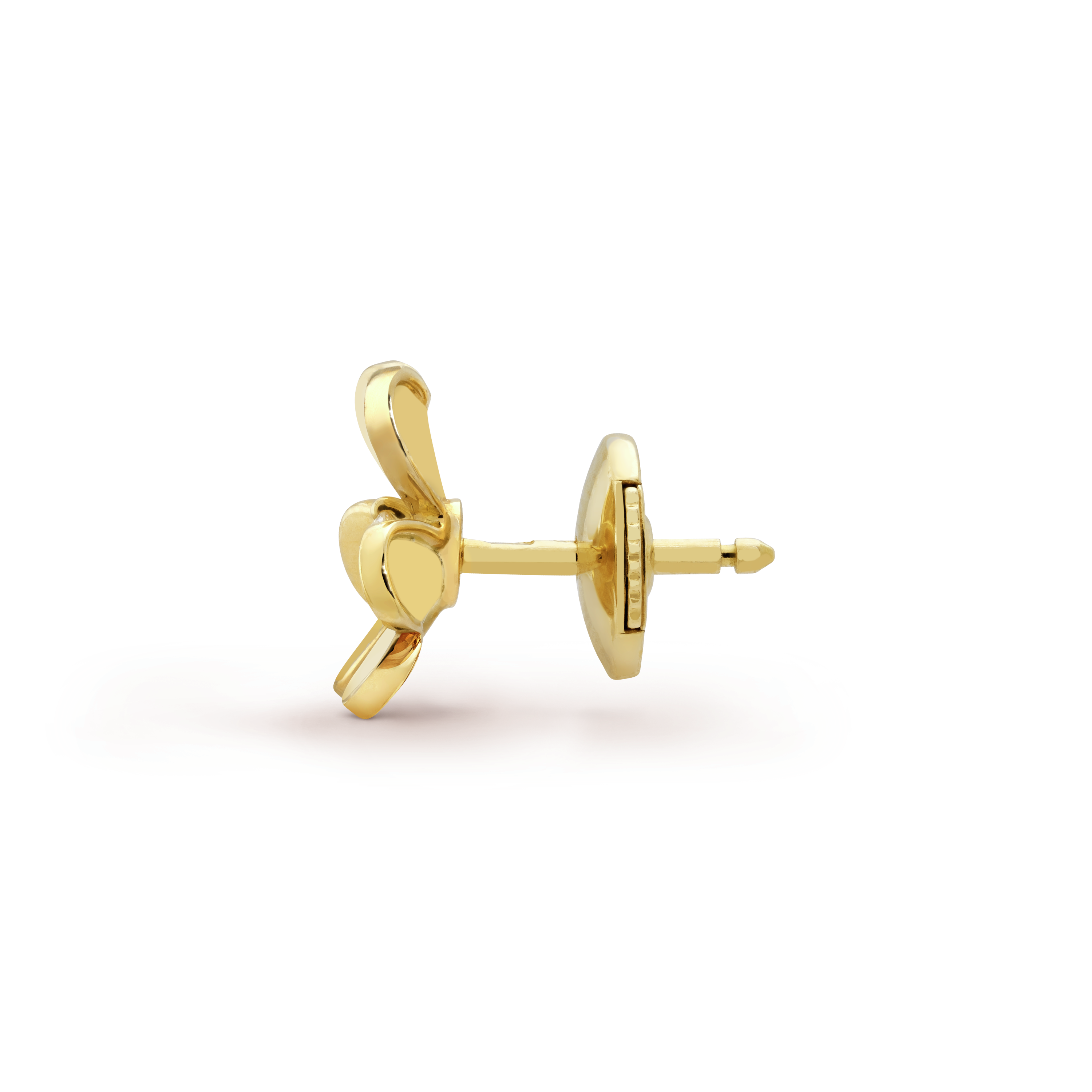 Frivole earrings, mini model yellow gold, Emerald