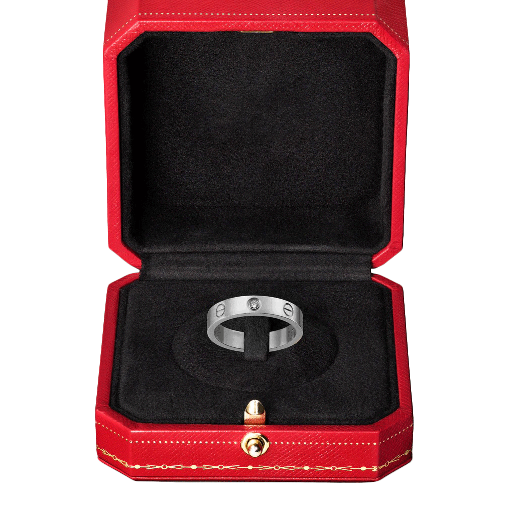 KADIR-LOVE WEDDING BAND 1 DIAMOND WHITE GOLD, DIAMOND