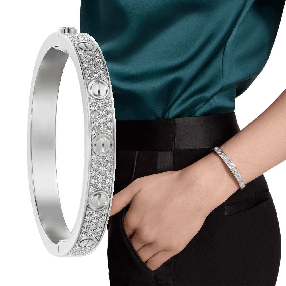 Kadir-LoveAmour Pavé Bracelet, White Gold