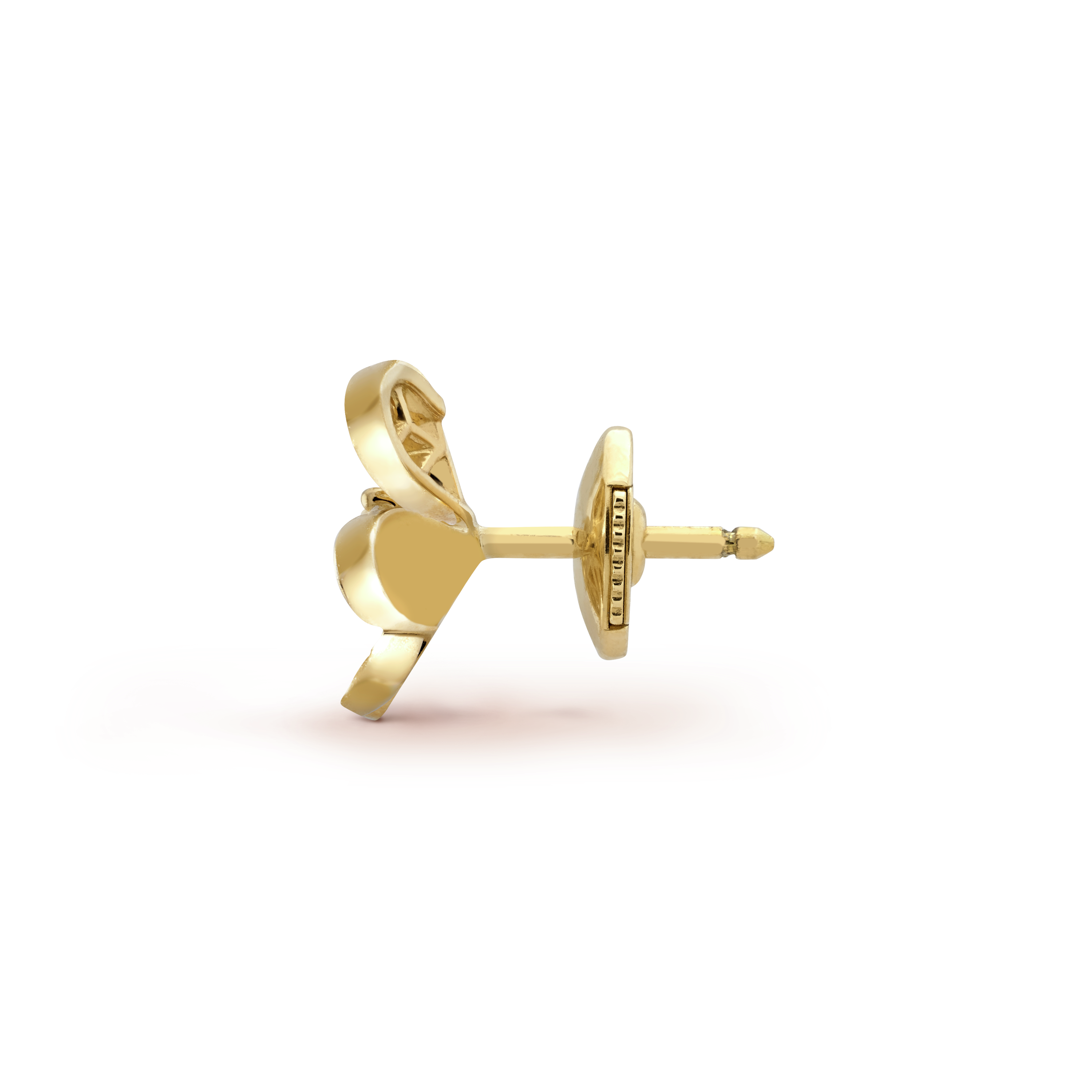 Frivole earrings, mini model yellow gold, Diamond