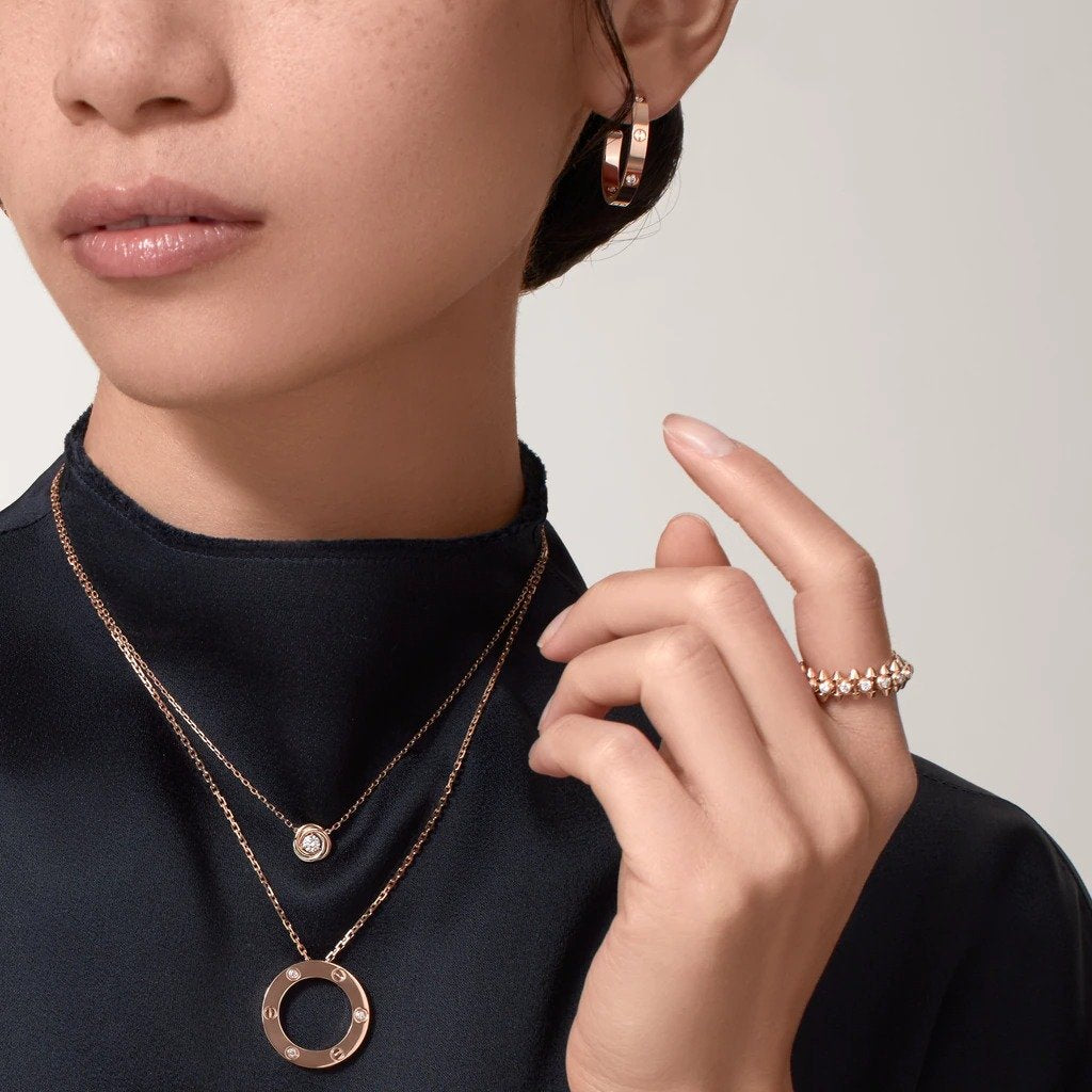 KADIR-LOVE EARRINGS  ROSE GOLD, DIAMOND