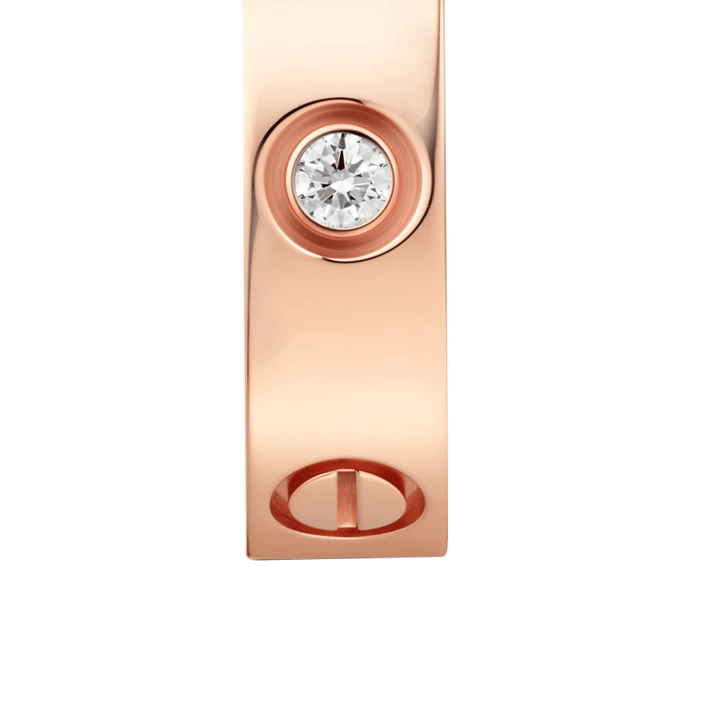 KADIR-LOVE RING 3 DIAMONDS ROSE GOLD, DIAMONDS