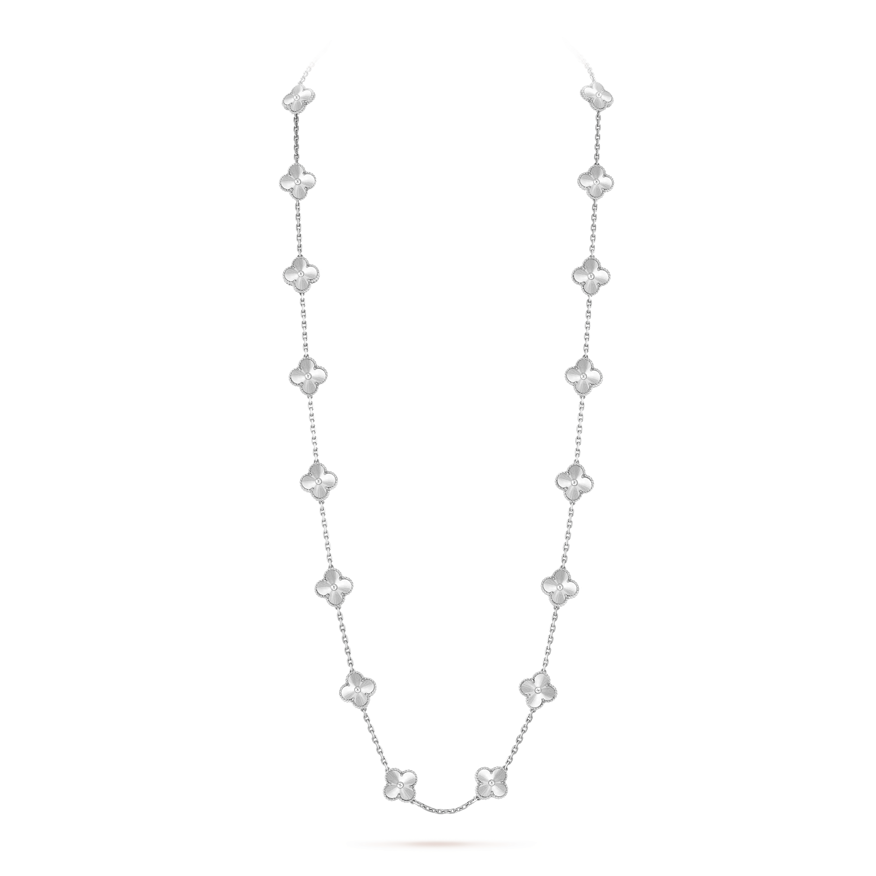 Van Cleef&Arpels VintageVan Cleef&Arpels alhambra long necklace 18K white gold