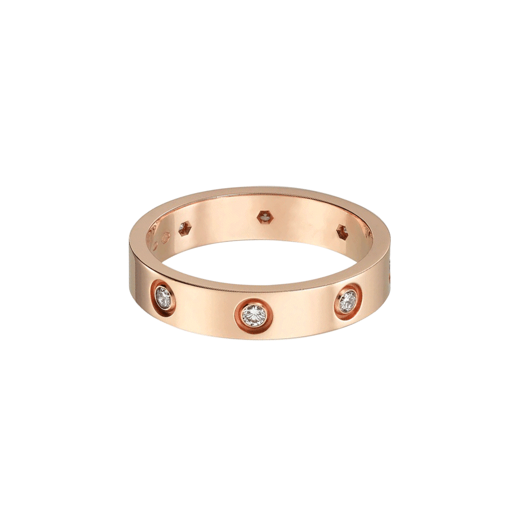 KADIR-LOVE WEDDING BAND, 8 DIAMONDS