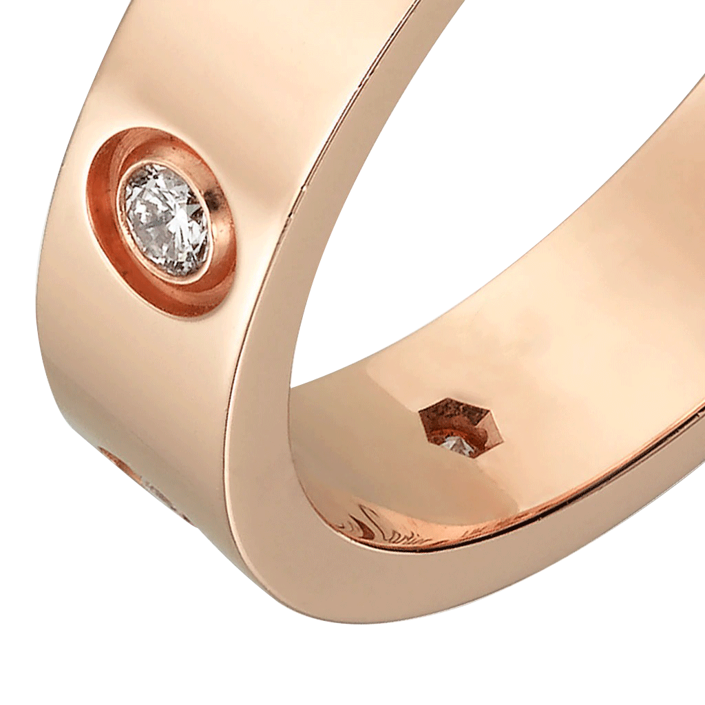 KADIR-LOVE WEDDING BAND, 8 DIAMONDS