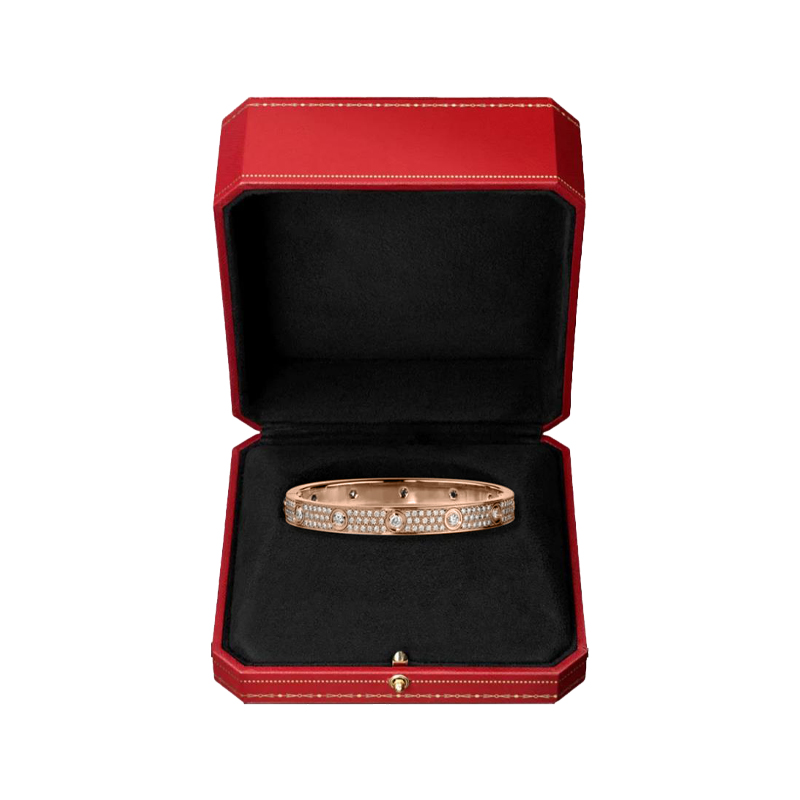 Kadir-Love Bracelet Amour Pavé Bracelet, Rose gold