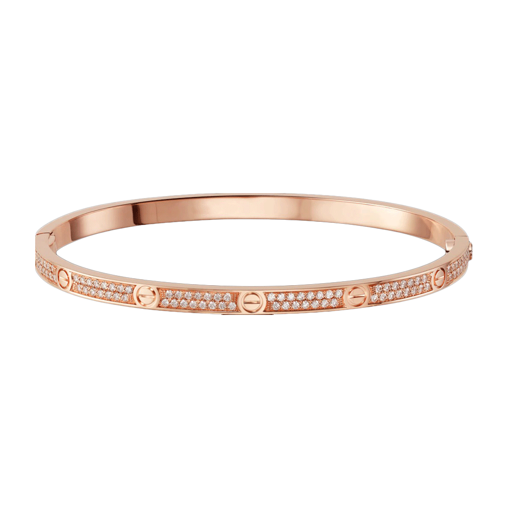 KADIR-LOVE BRACELET, SMALL MODEL, PAVÉ ROSE GOLD, DIAMONDS