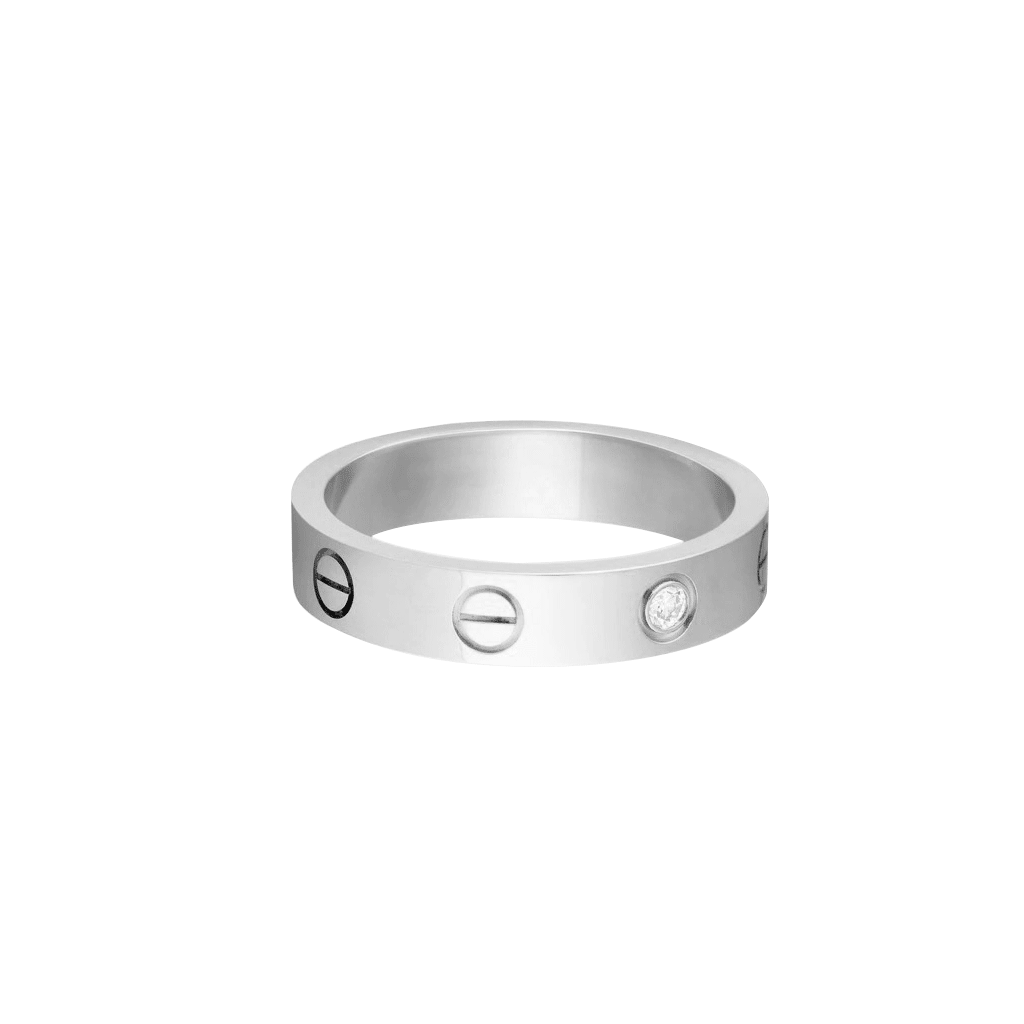KADIR-LOVE WEDDING BAND 1 DIAMOND WHITE GOLD, DIAMOND
