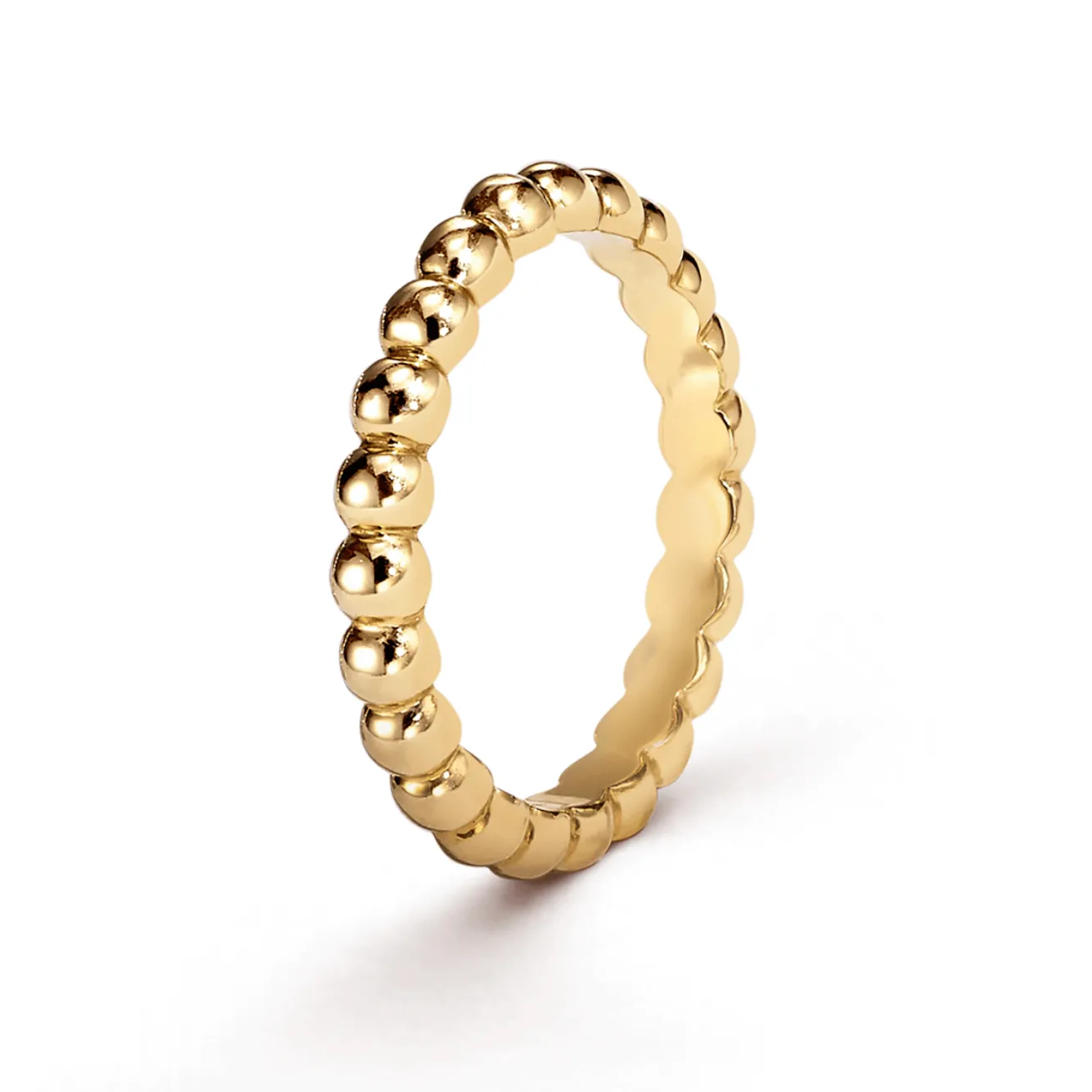 Perlée pearls of gold ring