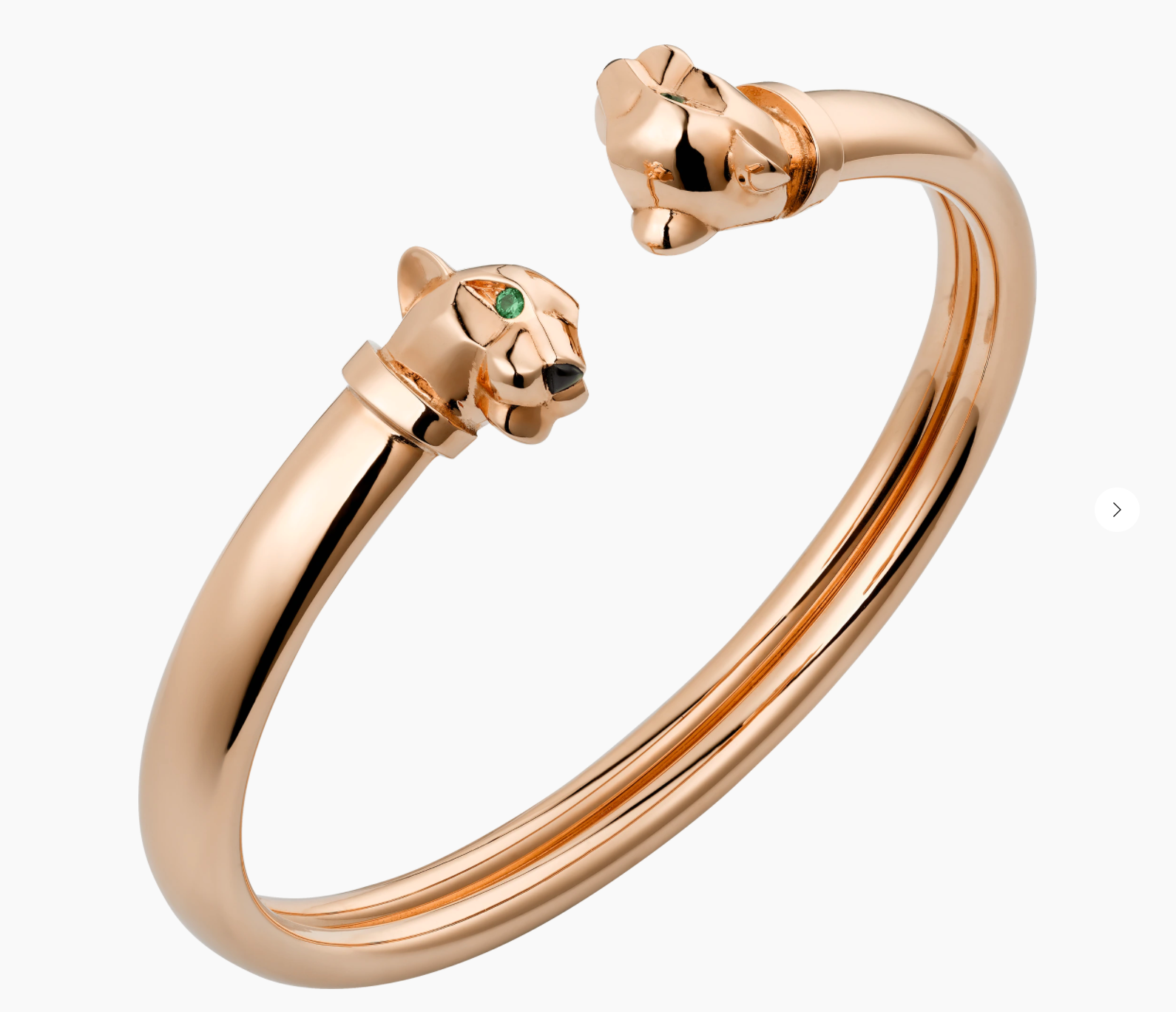 Carty Panther Pure Bracelet, Rose Gold, Double Head