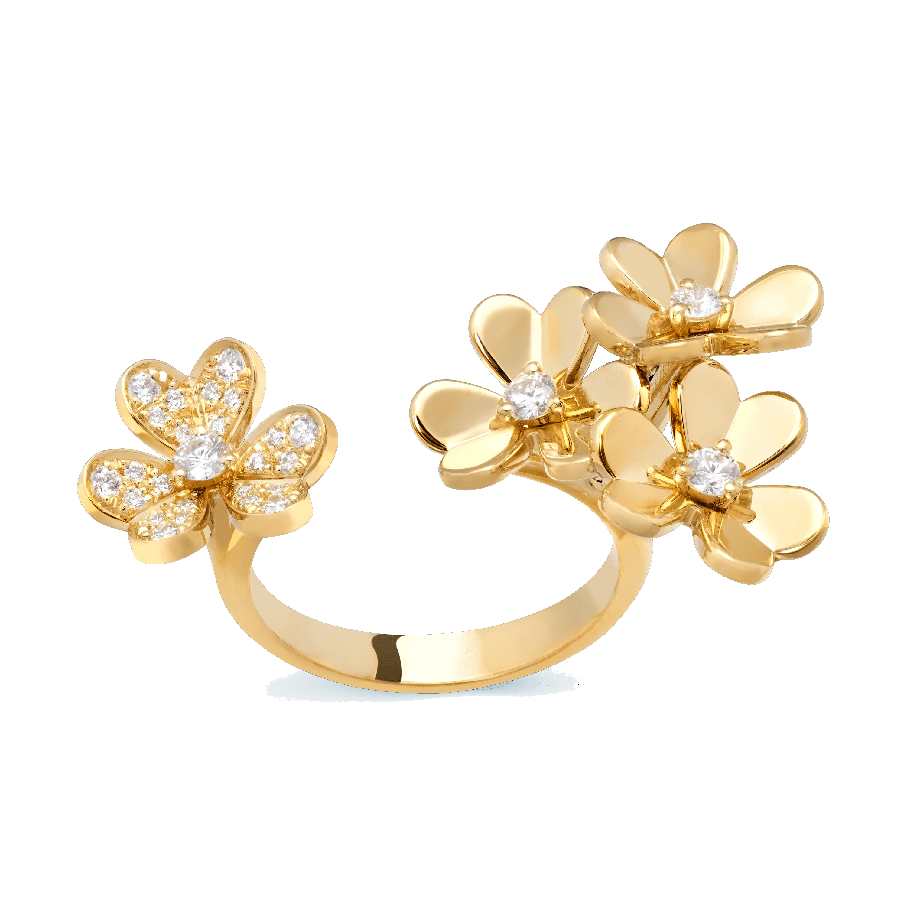 Gold flower ring
