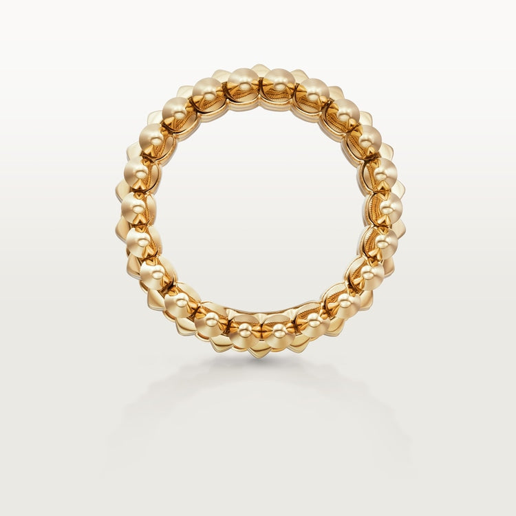 Carty Bullet Ring, Yellow gold, Double Row