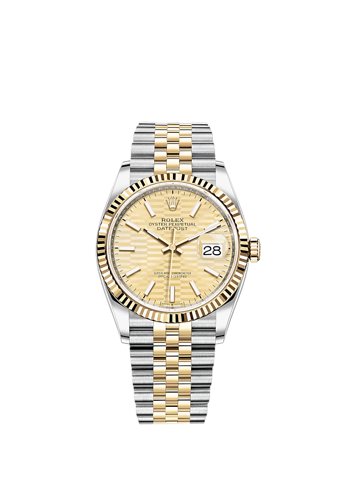 Classic watches DATEJUST 36 Oyster, 36 mm, Oystersteel and yellow gold