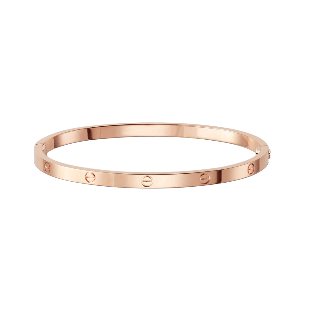 Carty Love Petite Lock Bracelet , Rose Gold, Non-Gemstone