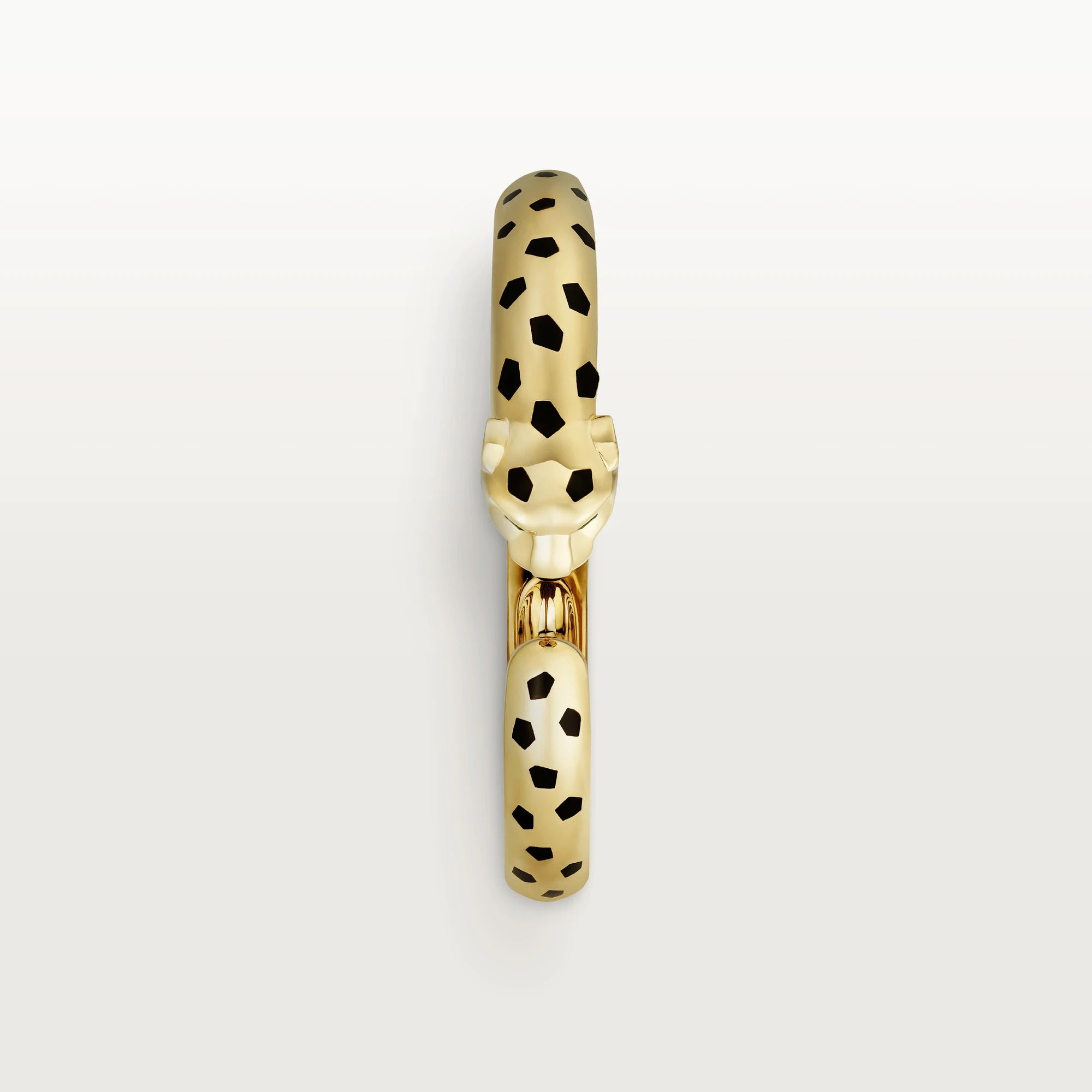 Carty Panther Motif Bracelet, Yellow Gold, Black Lacquer