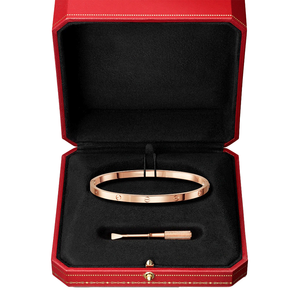 Carty Love Petite Lock Bracelet , Rose Gold, Non-Gemstone