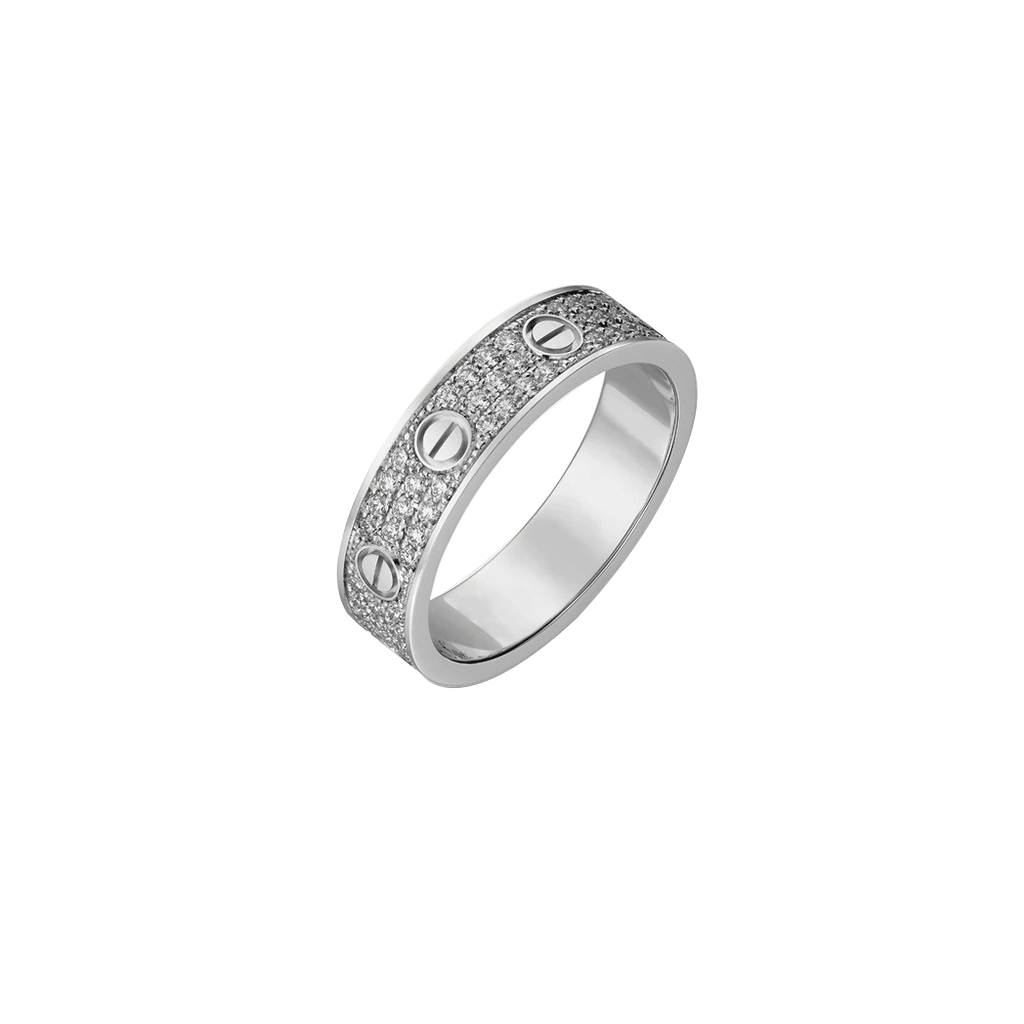 KADIR-LOVE WEDDING BAND DIAMOND-PAVED WHITE GOLD, DIAMONDS