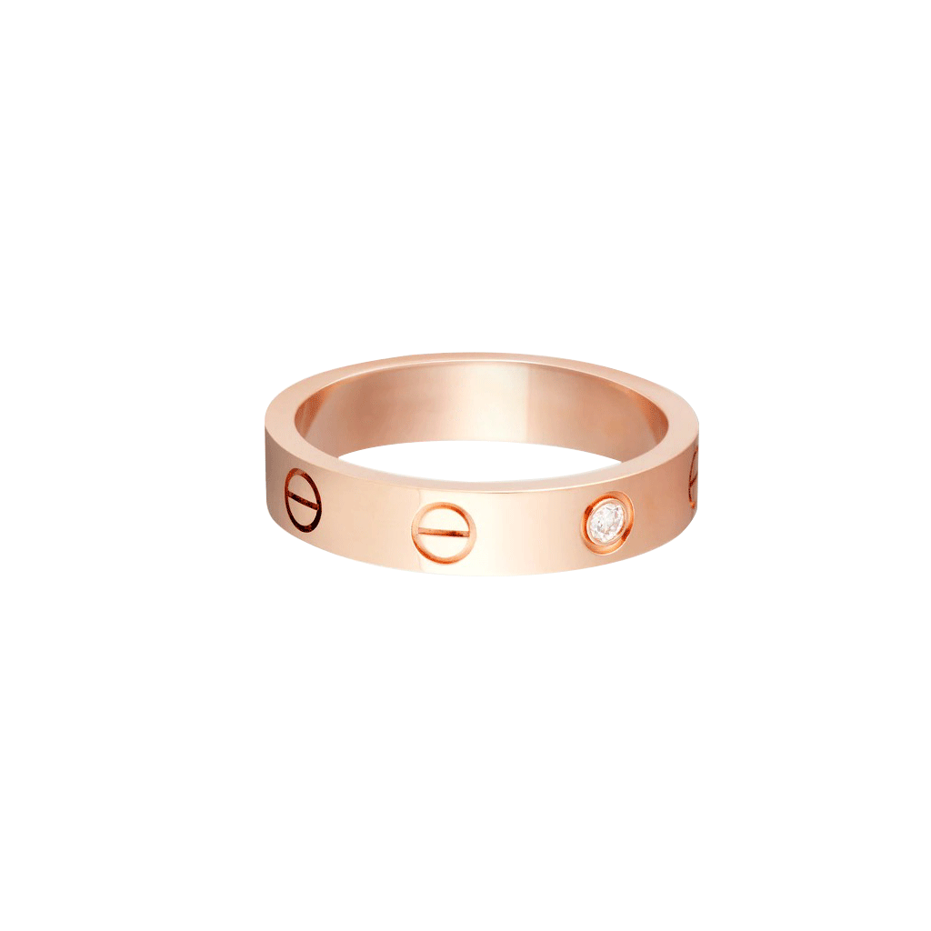 KADIR-LOVE WEDDING BAND  1 DIAMOND ROSE GOLD, DIAMOND