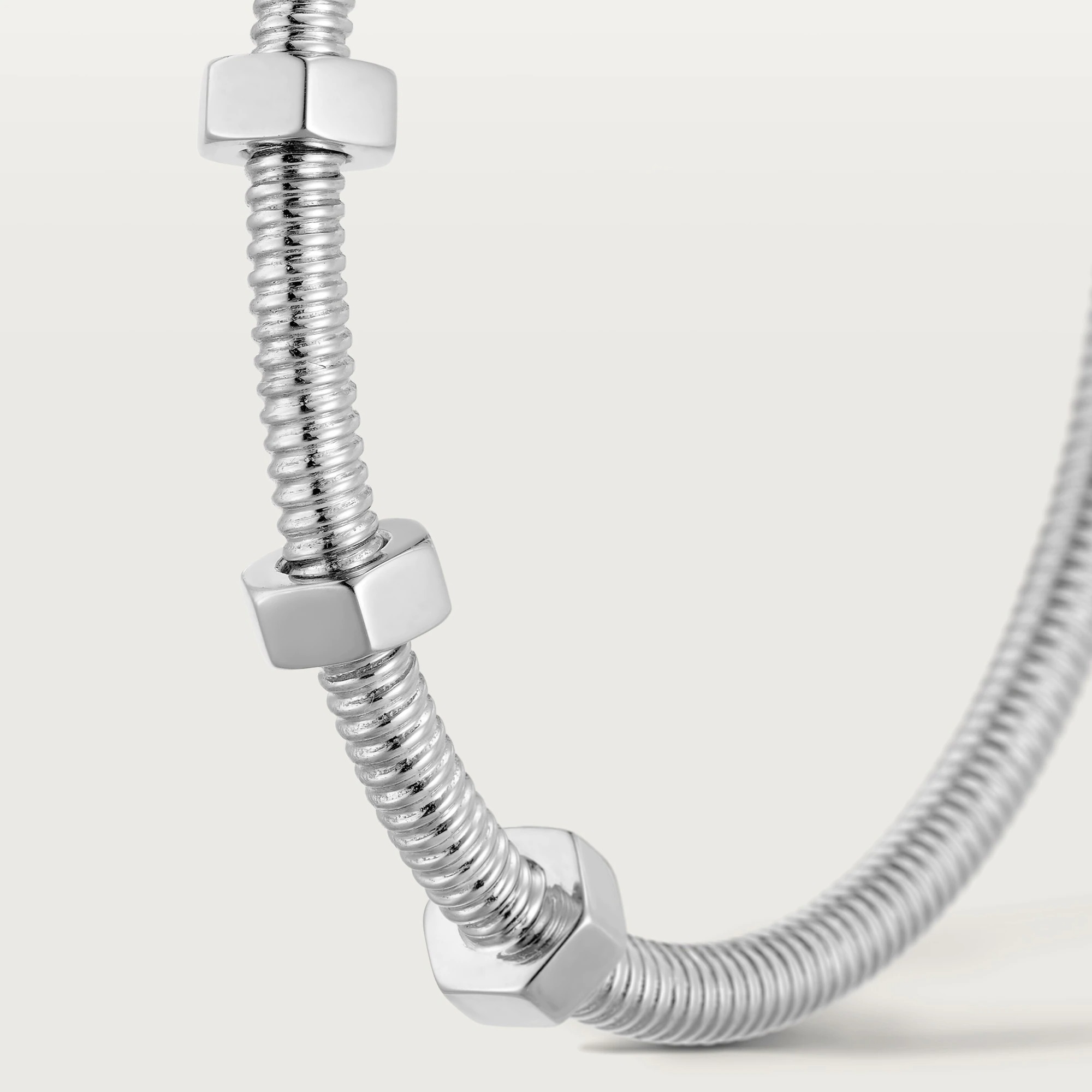 ECROU DE Ecroe BRACELET Rhodiumized white gold