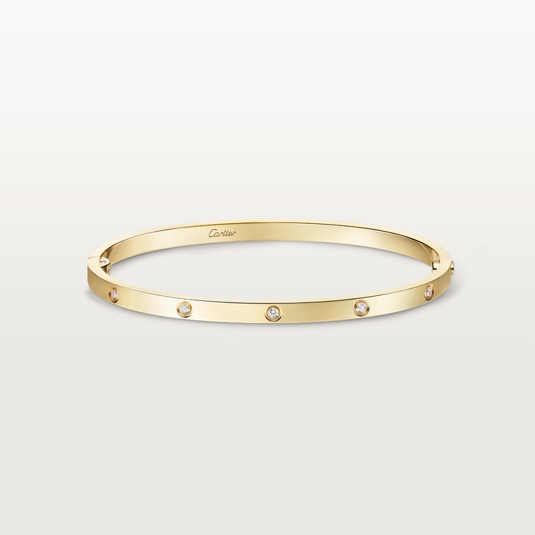 Carty Love Classic Model Yellow Gold Bracelet small model 10 Moissanite