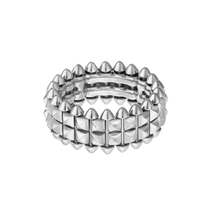 Caty-GENTLE BULLET HEAD-Gentle RING WHITE GOLD