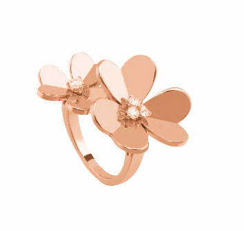 Frivole Between the Finger ring rose gold, Diamond