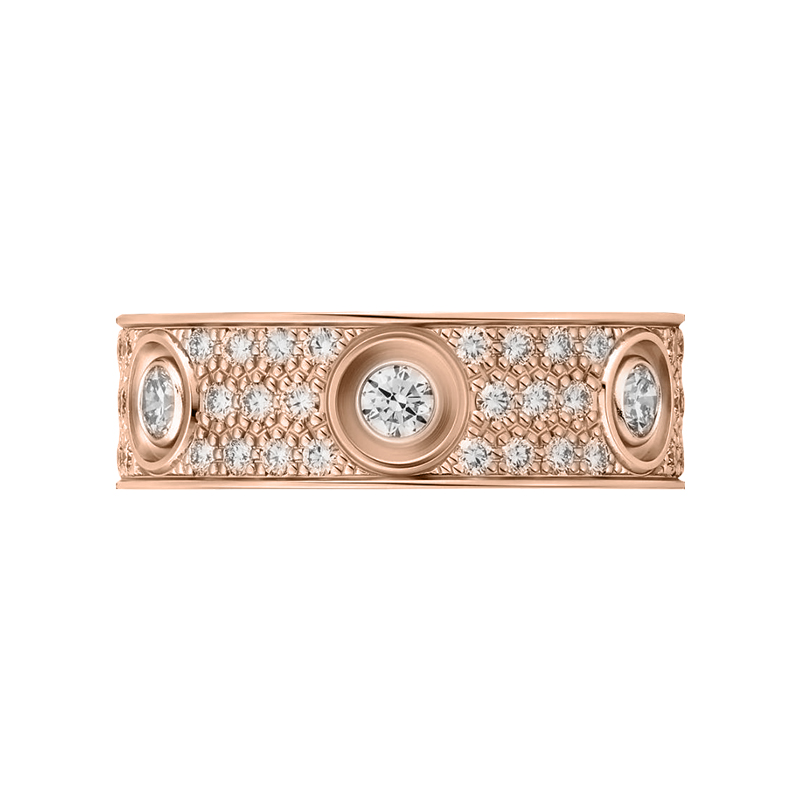 KADIR-LOVE RING DIAMOND-PAVED ROSE GOLD, DIAMONDS