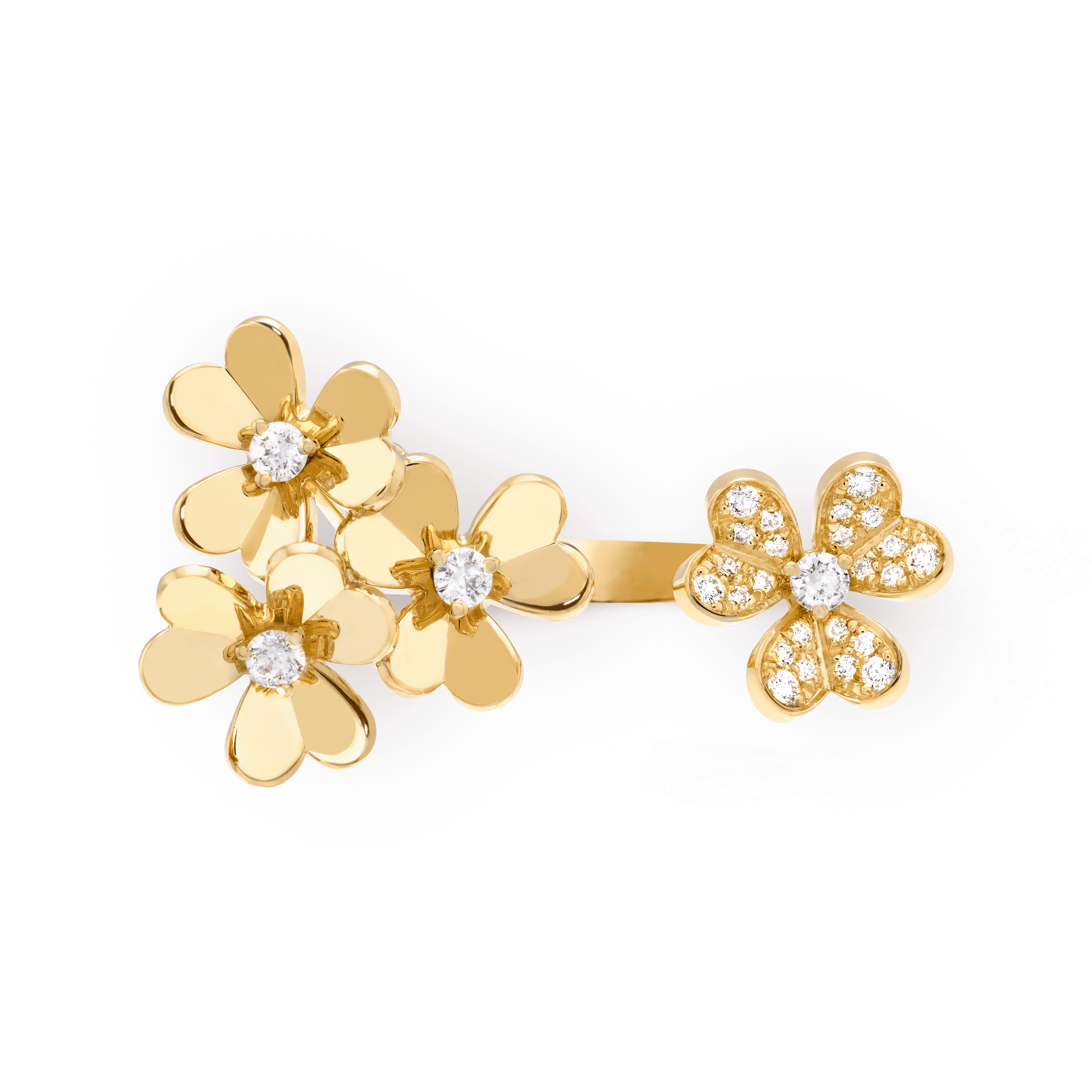 Gold flower ring
