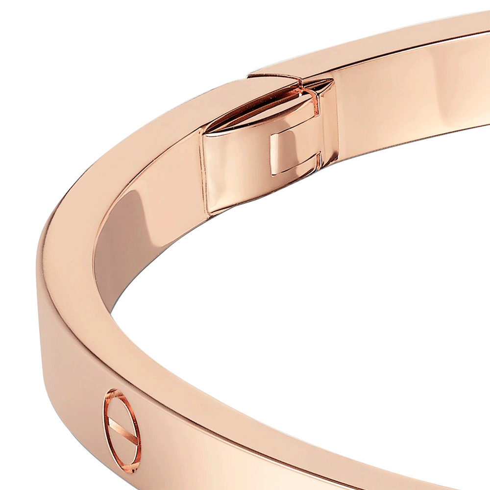 Carty Love Petite Lock Bracelet , Rose Gold, Non-Gemstone