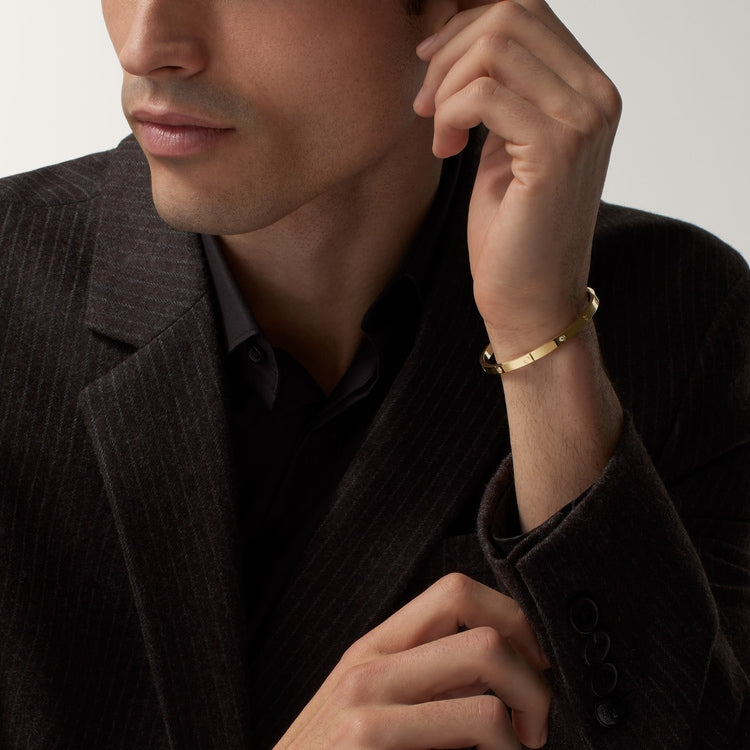 Carty Love Classic Model Yellow Gold Bracelet small model 10 Moissanite