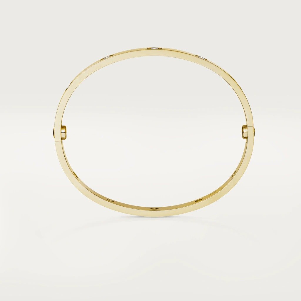 Kadir-LoveAmour Bracelet with 10 CZ, Yellow Gold