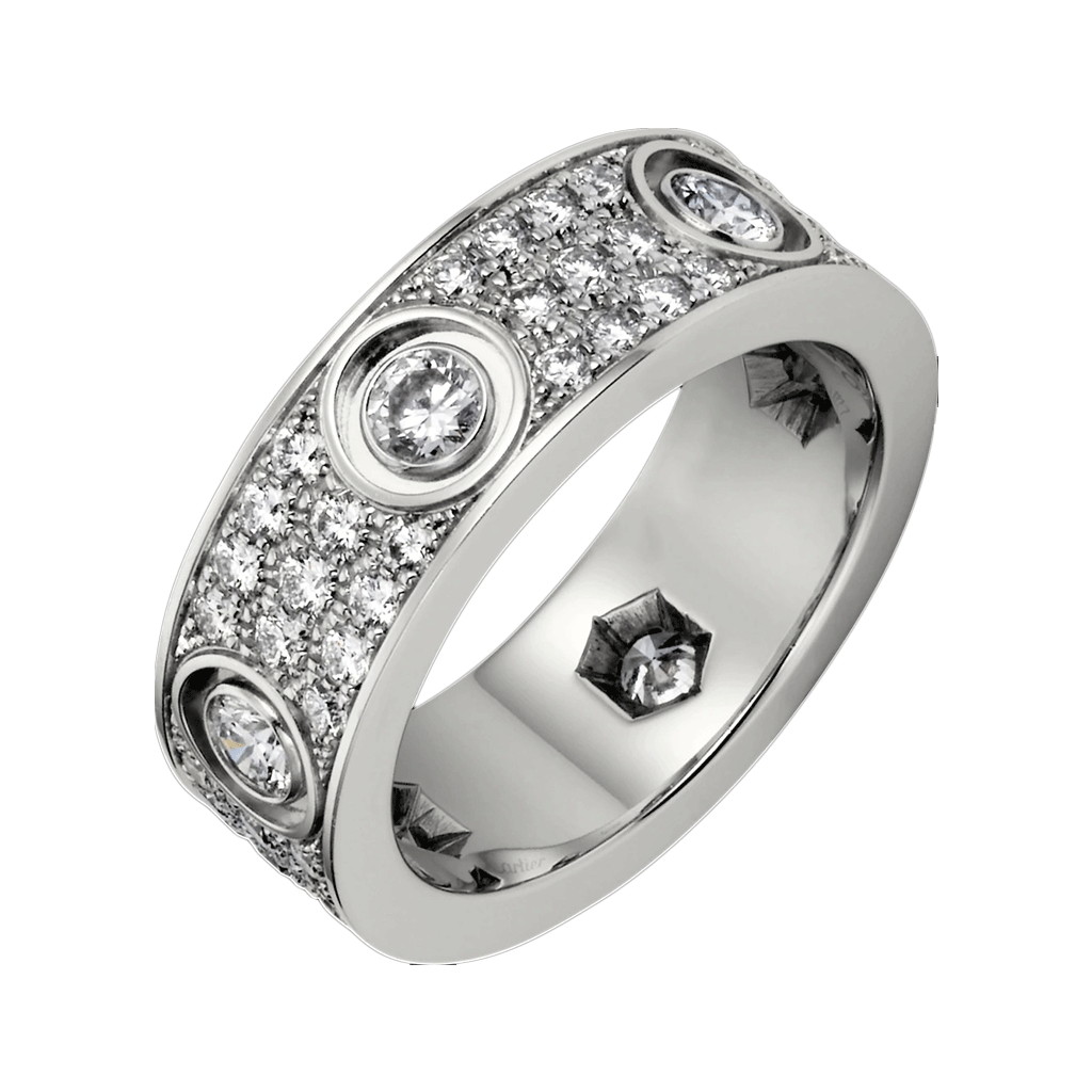 KADIR-LOVE RING DIAMOND-PAVED WHITE GOLD, DIAMONDS