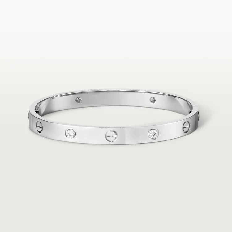 KADIR-LOVE BRACELET, 4 DIAMONDS WHITE GOLD