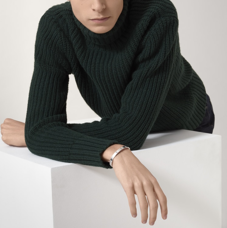 KADIR-LOVE BRACELET, 4 DIAMONDS WHITE GOLD