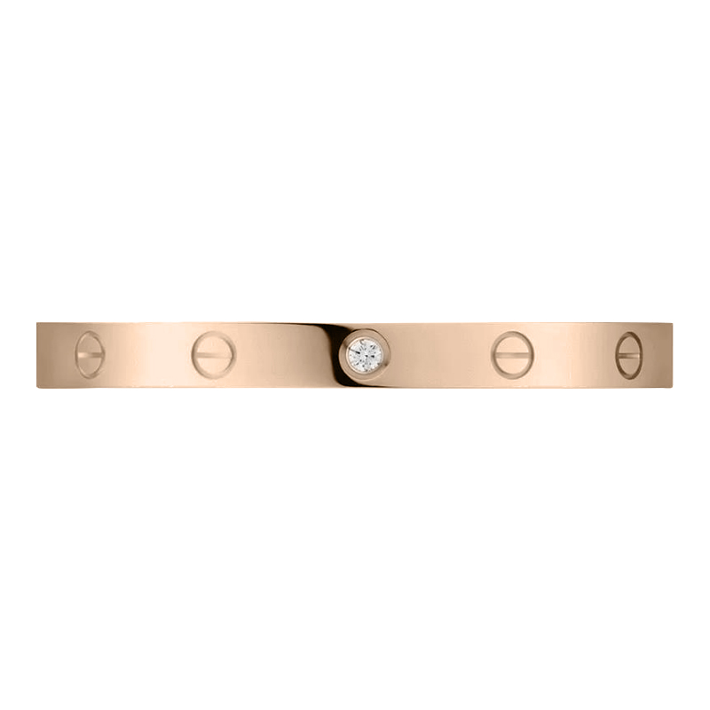 KADIR-LOVE BRACELET 1 DIAMOND ROSE GOLD, DIAMOND