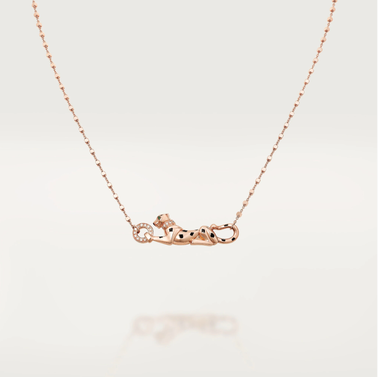 Kadir-Panthera Pardus Necklace in Rose gold