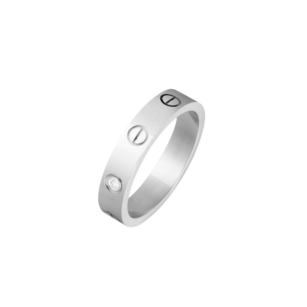 KADIR-LOVE WEDDING BAND 1 DIAMOND WHITE GOLD, DIAMOND