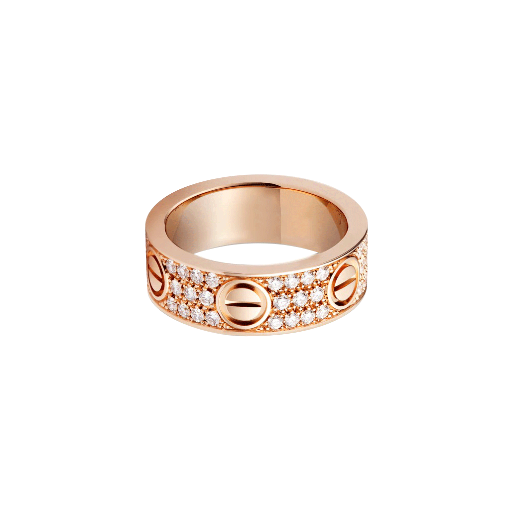 KADIR-LOVE RING DIAMOND-PAVED ROSE GOLD, DIAMONDS
