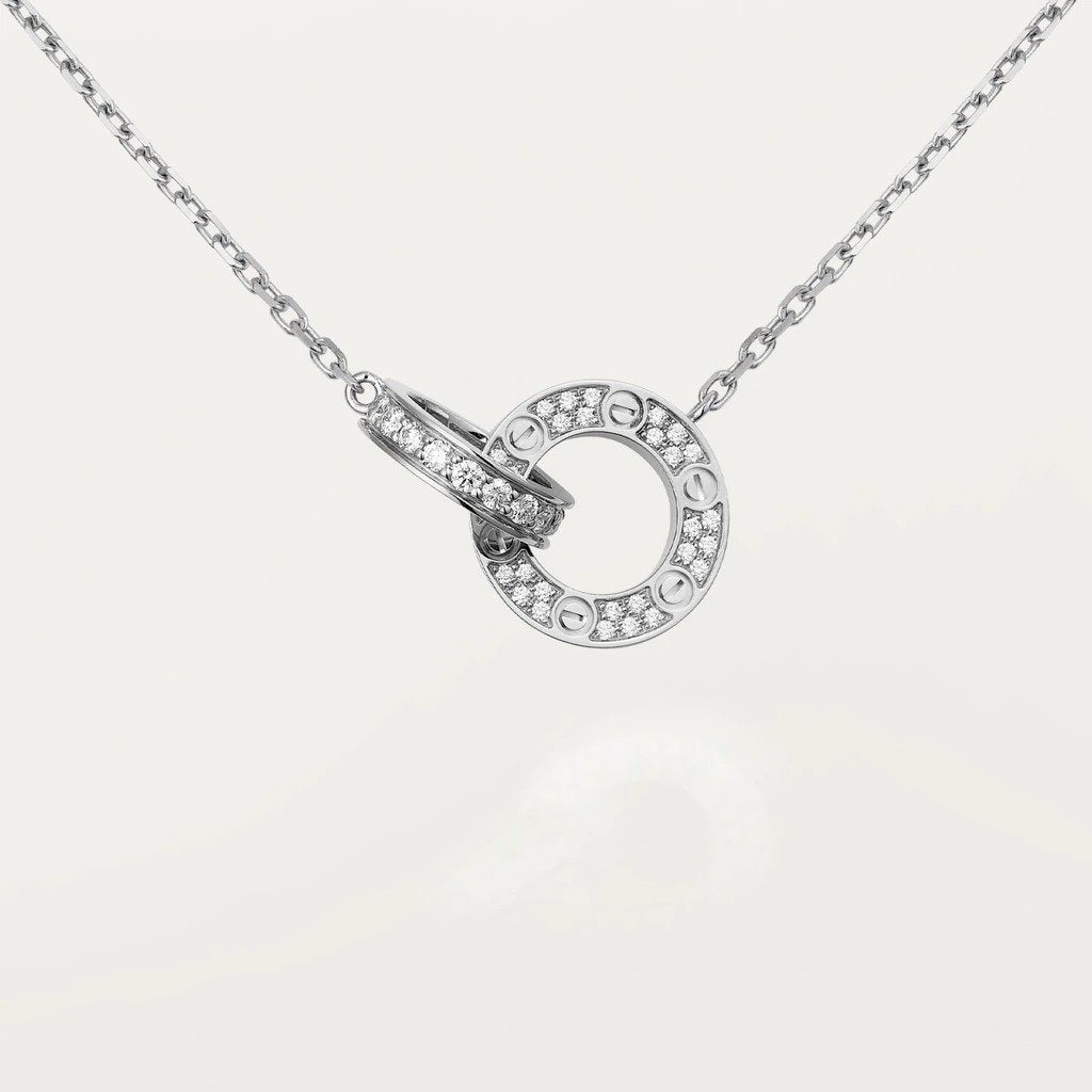KADIR-LOVE NECKLACE DIAMOND-PAVED WHITE GOLD, DIAMONDS