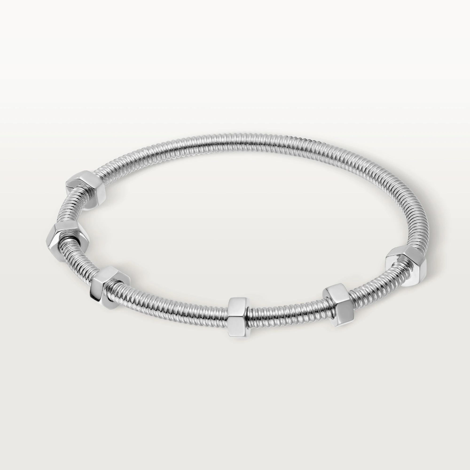 ECROU DE Ecroe BRACELET Rhodiumized white gold