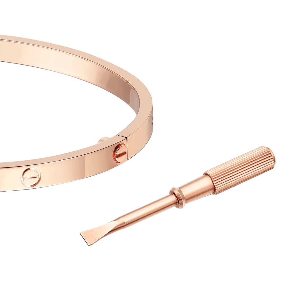 Carty Love Petite Lock Bracelet , Rose Gold, Non-Gemstone