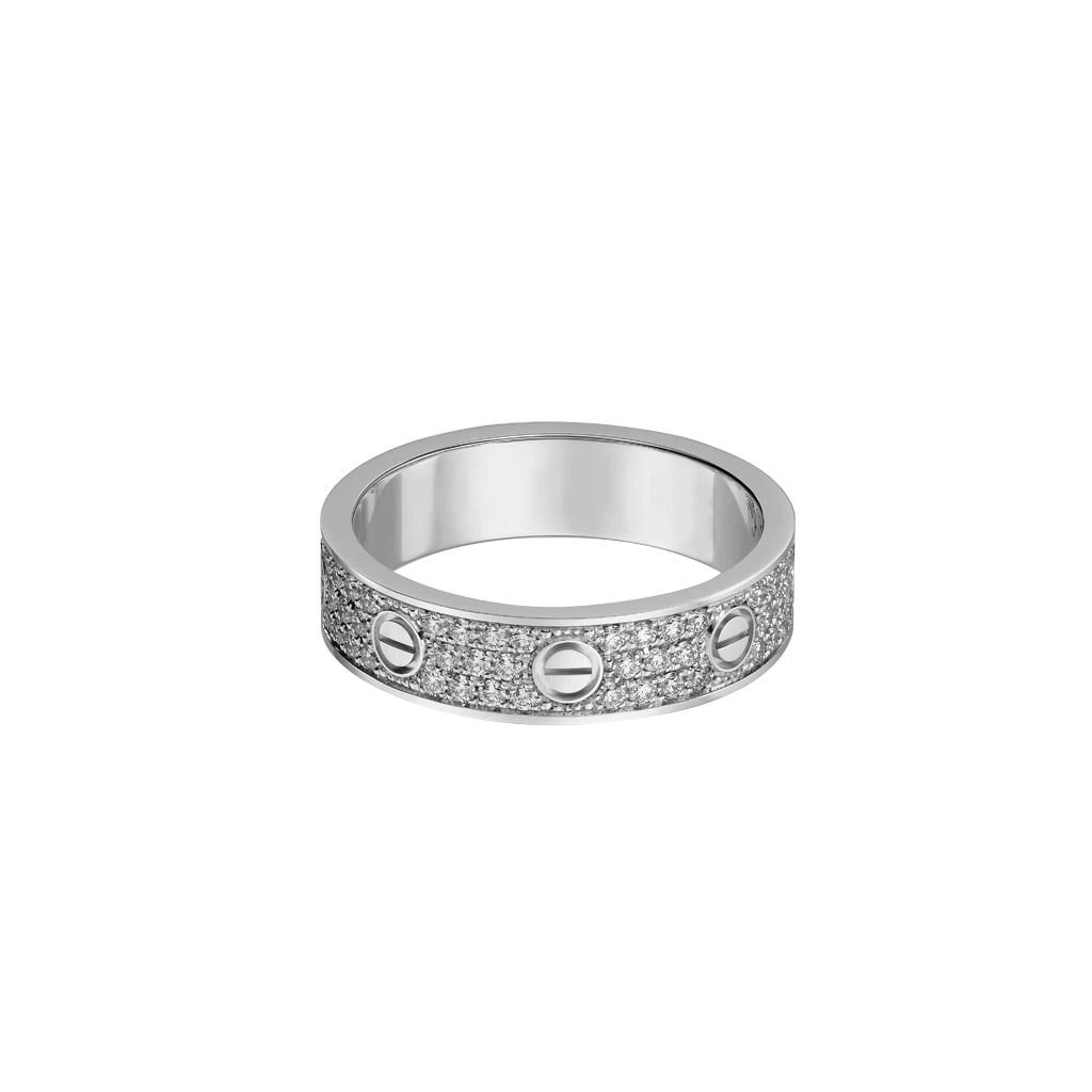 KADIR-LOVE WEDDING BAND DIAMOND-PAVED WHITE GOLD, DIAMONDS