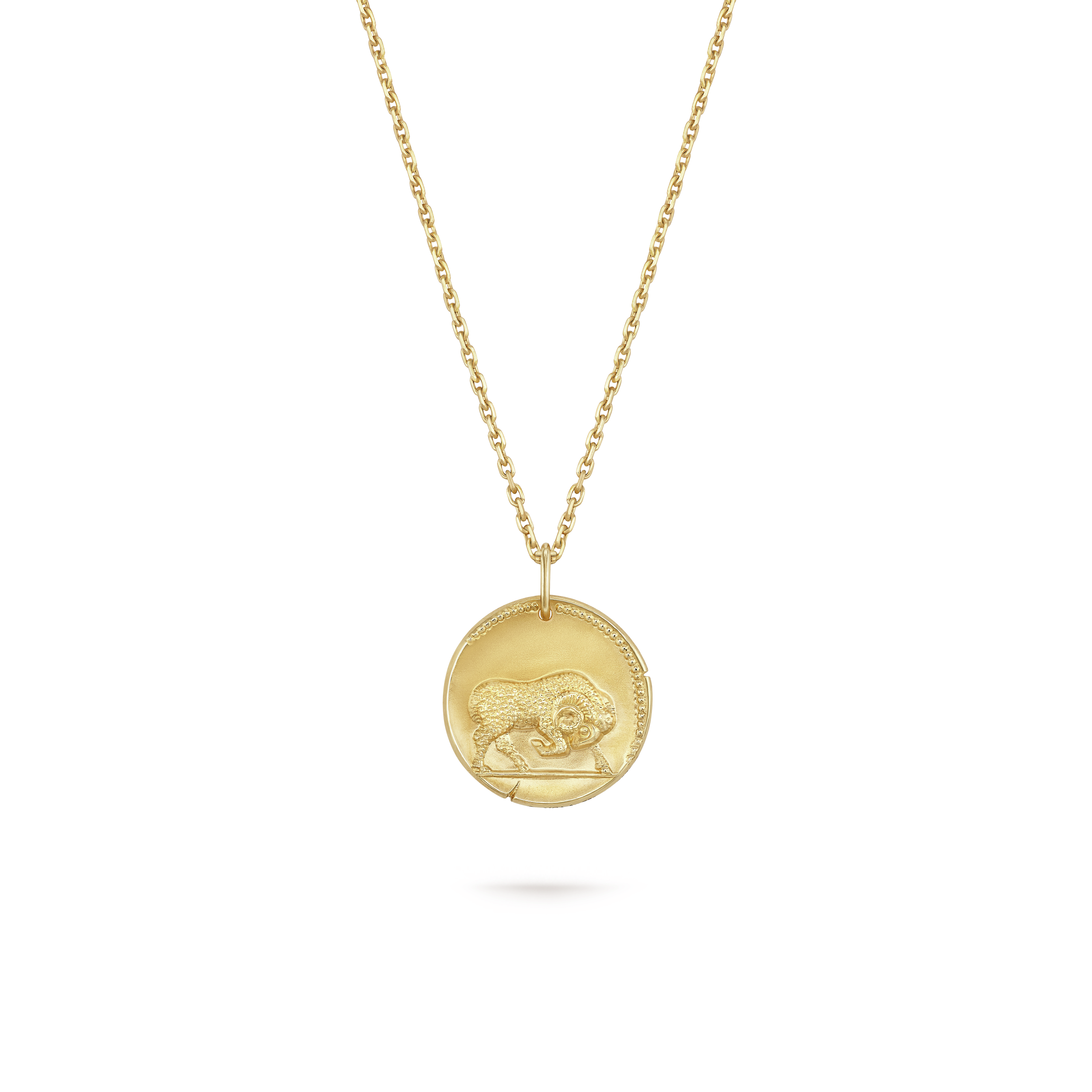 Zodiaque medal Arietis  yellow gold