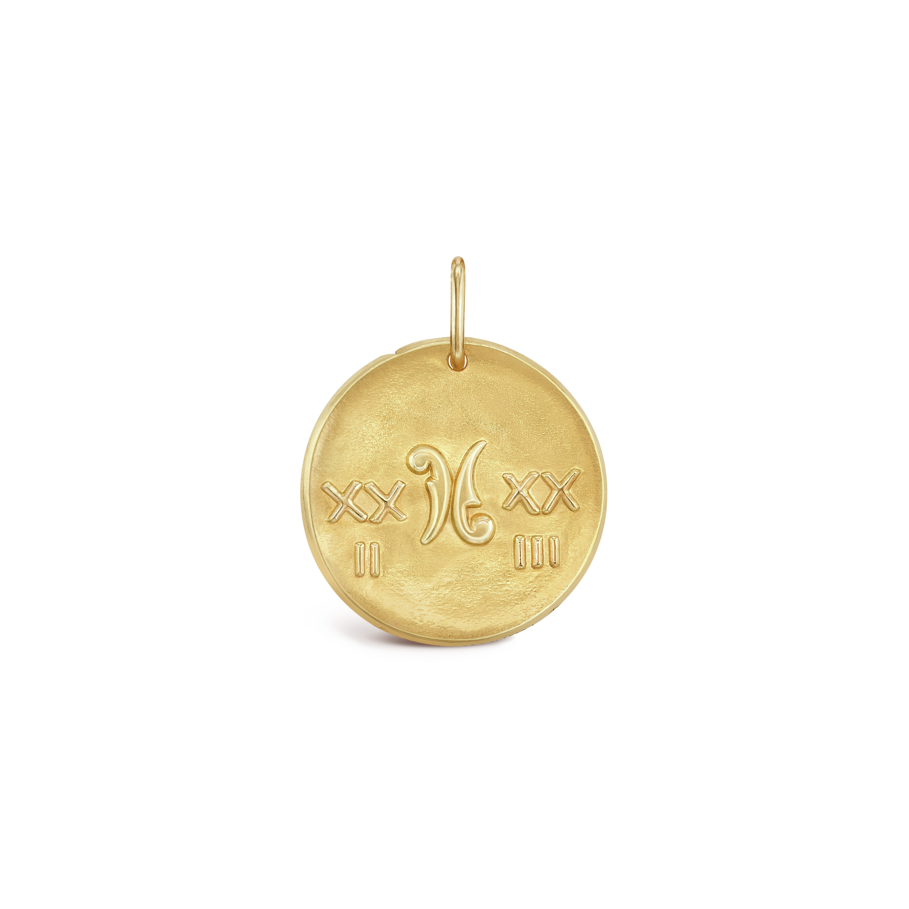 Zodiaque medal Piscium (Pisces)  yellow gold