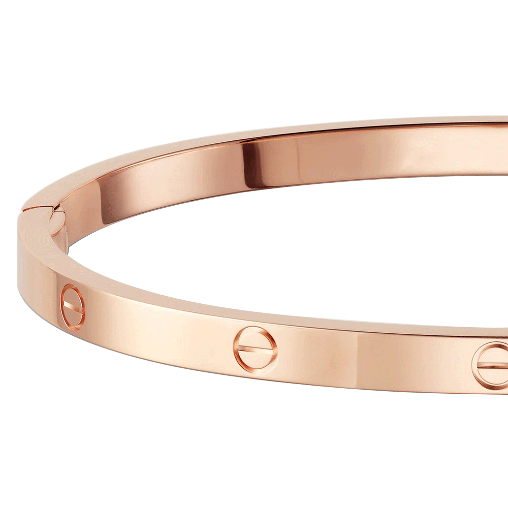 Carty Love Petite Lock Bracelet , Rose Gold, Non-Gemstone