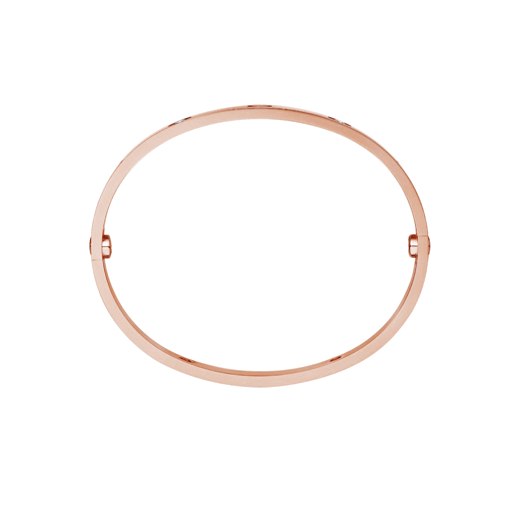 Kadir-Love Amour Bracelet with 4 CZ, Rose Gold