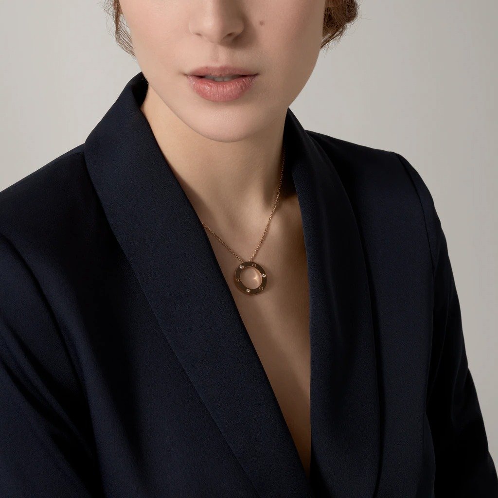 KADIR-LOVE NECKLACE 3 DIAMONDS YELLOW GOLD, DIAMONDS